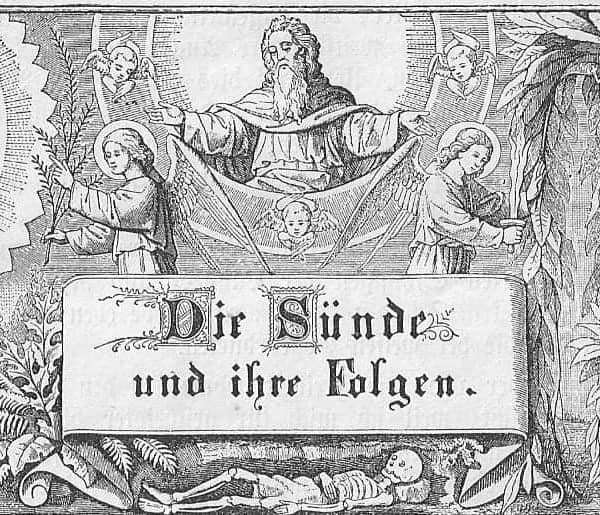 Das Bild zeigt die Sünde und ihre Folgen