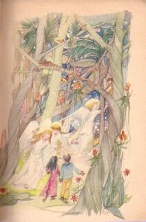 Die Engel führen die letzten Kinder durch den Dschungel zum Priester, um vor dem Ende der Welt getauft zu werden; 