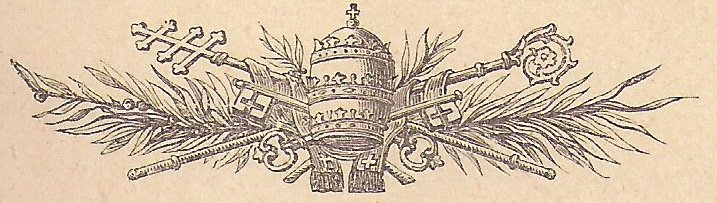 Tiara des Papstes, Bischofsstab, Schlüssel