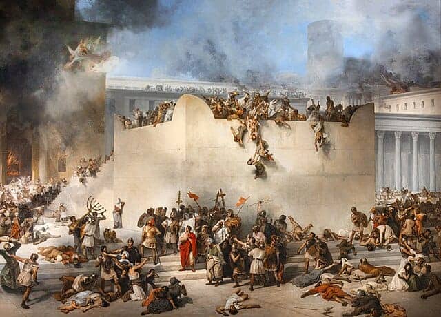 Gräuel der Verwüstung in Jerusalem: Die Zerstörung des Tempels von Jerusalem -Francesco Hayez