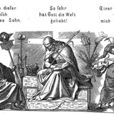 Jesus mit dem Rohr in der Hand, auf der rechten ist Judas zu sehen