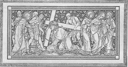 Jesus Christus fällt unter dem Kreuz