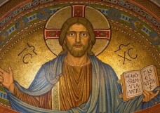 Jesus Christus, Gottmensch, Christkönig und Weltenherrscher, ein byzantinisches Bild von Christus