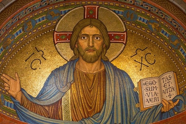 Jesus Christus, Gottmensch, Christkönig und Weltenherrscher, ein byzantinisches Bild von Christus