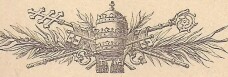Tiara des Papstes, Bischofsstab, Schlüssel