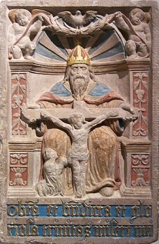 Darstellung der Trinität in Form des Gnadenstuhls (Epitaph von 1549)
