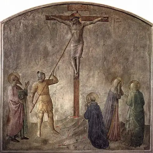 Öffnung der Seite Jesu mit der Lanze: Gemälde von Fra Angelico