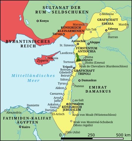 Die Kreuzfahrerstaaten um 1135