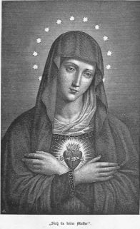 Rosenkränzlein zum Unbefleckten Herzen Mariens: Maria mit dem unbefleckten herzen