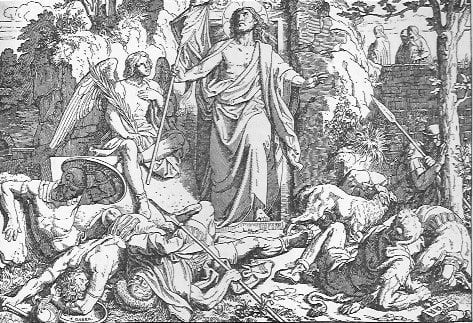 Auferstehung Jesu ist historischer Fakt: Jesus Christus in seiner Glorie auferstanden aus dem Grab