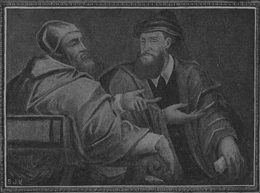 Kaiser Karl V. im Gespräch mit Papst Klemens VII. über die Situation in Deutschland