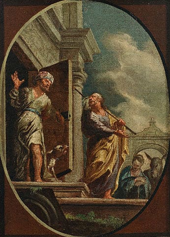 Herbergssuche der heiligen Familie in Bethlehem