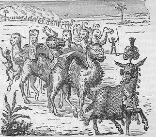 Das Freimaurerwesen dargestellt als eine Karawane, angeführt von einem Esel