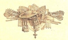 Hut, bischöflicher Krummstab, Kleidungsstücke eines Papstes