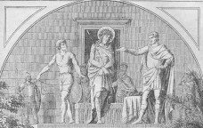 Jesus wird von Pilatus zum Tode verurteilt: ecce Homo