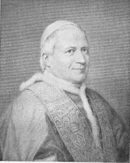 Ein gemaltes Bild von Papst Pius IX.