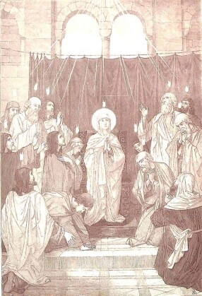 Heilige Messe am Pfingstfest: Am Pfingsttag kommt über die Jünger Jesu und Maria der heilige Geist