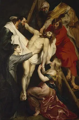 Kreuzabnahme und Schmerz der Gottesmutter: Gemälde von Peter Paul Rubens (1577–1640)